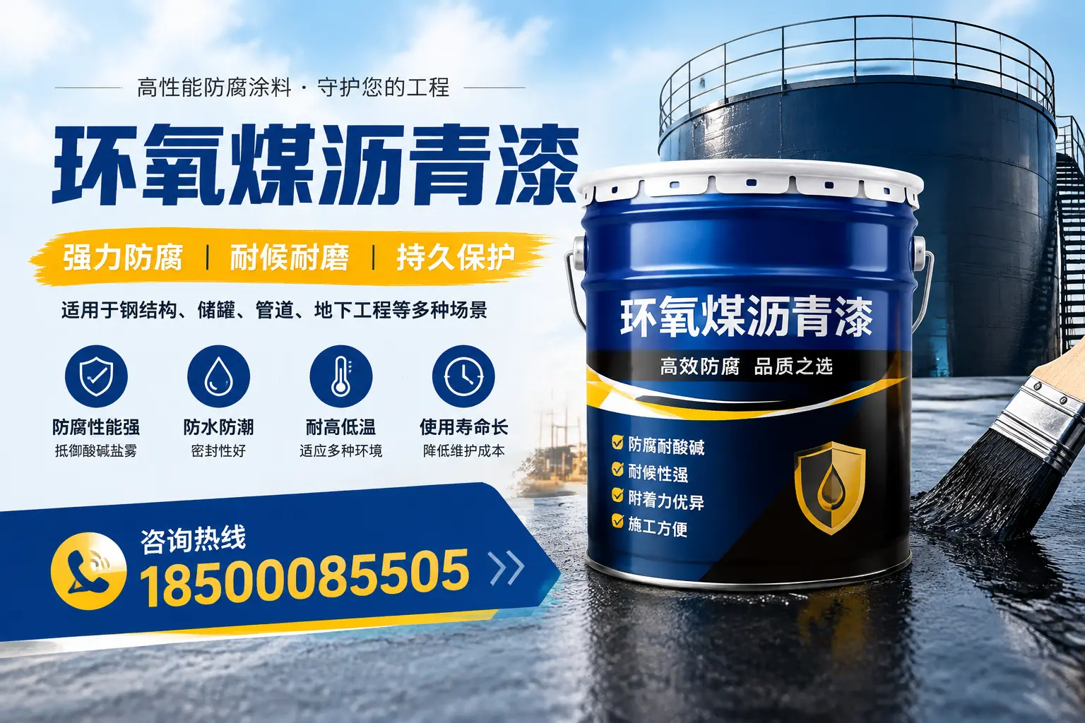 环氧煤沥青漆在工业中的应用，南通企业的选择
